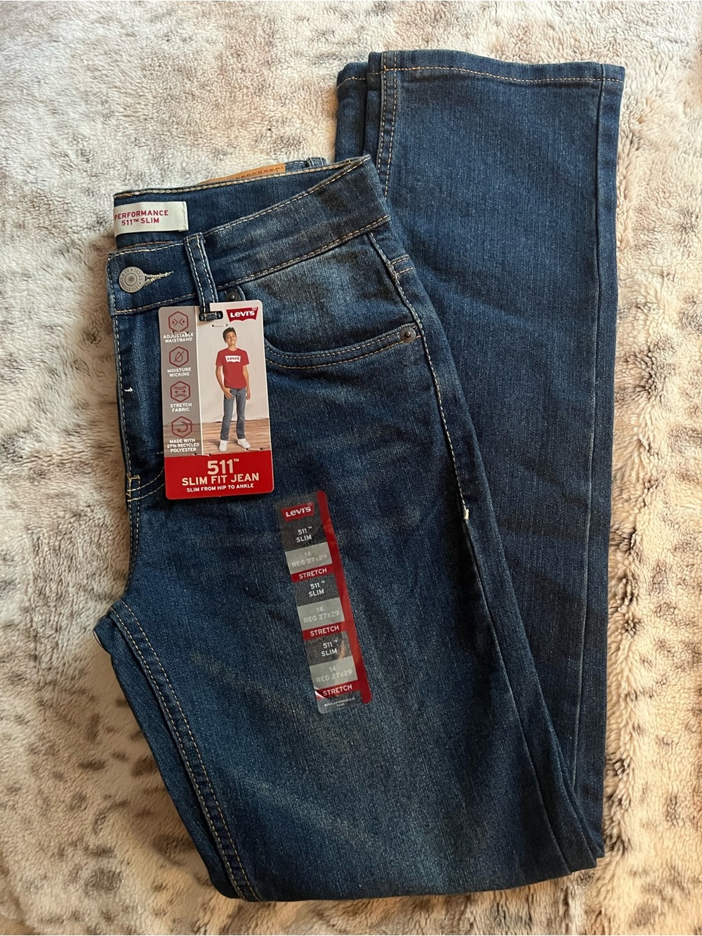Boys Levi's Dark Blue Slim Fit 511 Jeans